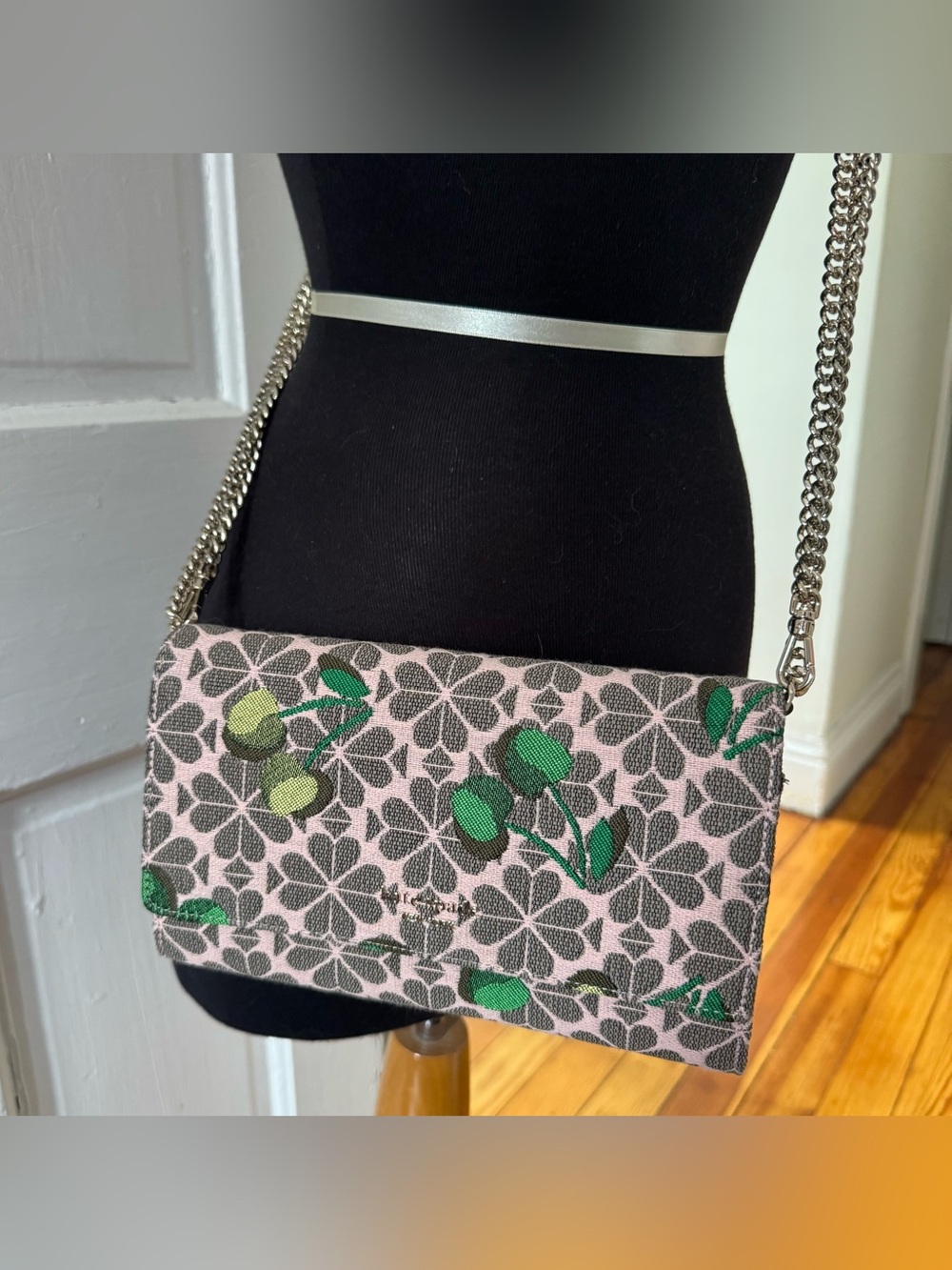 NWOT Kate Spade cherry tapestry purse